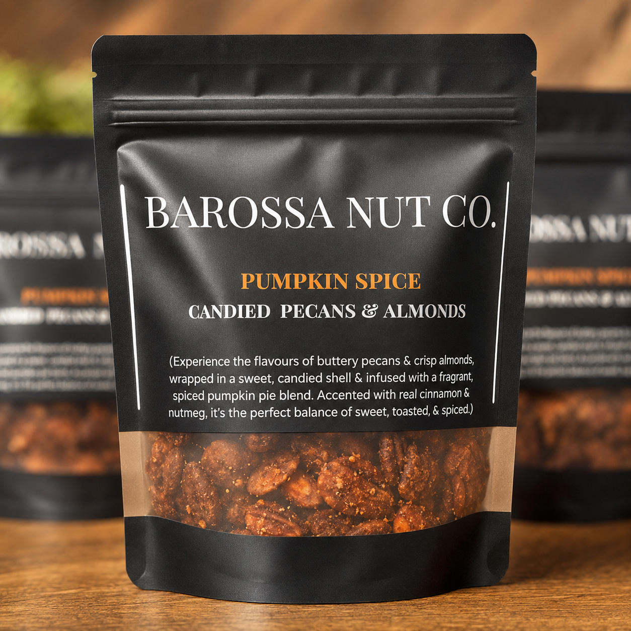Pumpkin Spice Candied Almonds & Cashews